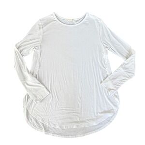 Tasc Performance Long Sleeve Tee Womens S White Minimalist Elevated Basics